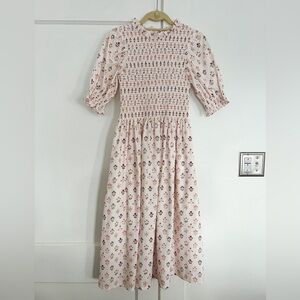 Smockingbird Floral Shirred Dress